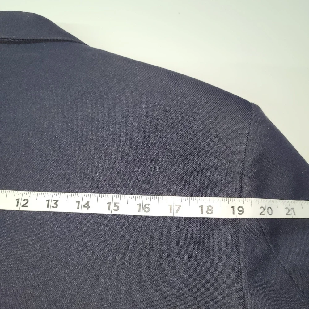 Johnny Carson Men Navy‎ Blue Blazer Sport Coat 44L Vintage Made In USA *Flaw